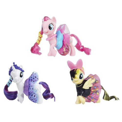 Lot De 3 My Little Pony The Movie Pinkie Pie, Rarity Et Songbird Serenade