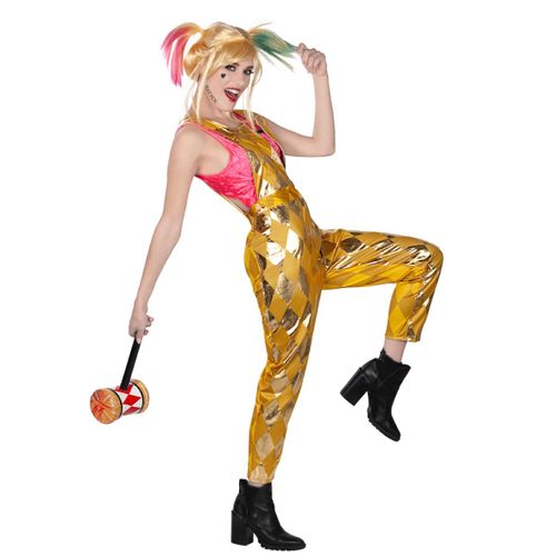 Salopette Dorée Harley Quinn Birds Of Prey Femme - Taille: Xs