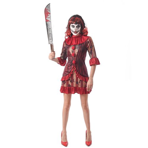 Déguisement Clown Terrifiant Rouge Femme - Taille: Xs
