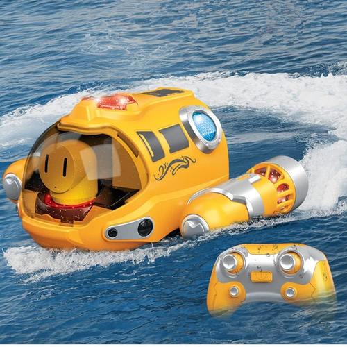 Rc Spray Bateau Moteur T¿¿L¿¿Commande Bateau Imperm¿¿Able L'eau, 2.4ghz Double H¿¿Lice Rc Jouet D'eau Avec Lumi¿¿Re, 360¡Ã Rotation Haute Vitesse Bateau Electrique, Bateau Rapide Pour Enfants Piscine