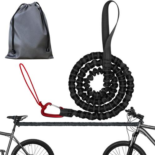 Corde Remorquage Velo, Corde De Remorquage ¿¿Lastique 3m, Sangle Remorquage Velo Enfant Avec Sac Triangle, Pour Cyclisme En Plein Air Parent-Enfant Pour Enfant Et Adulte, Charge De 500 Lb