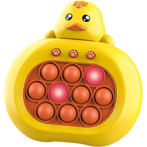 Quick Push Pop Bubble Sensory Fidget Toy,Jouets Anti Stress Console De Jeu Puzzle Silicone Light Bouton Pour Jouets De Soulagement De L'anxi¿¿T¿¿ Educatifs Autisme Pour Enfants Adultes (Canard 2)