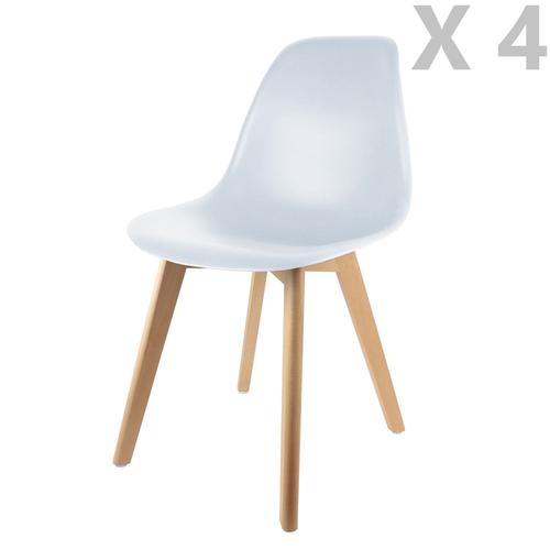 4 Chaises Design Scandinave À Coque Holga - Blanc