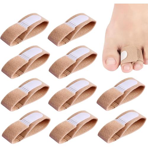 Attelle Pour Doigt De Pied, Bandages Pour Orteils En Marteau, Attelle De Doigt, 5pcs Taille M Et 5pcs Taille L, Couleur De Peau, Correcteurs Pour Orteils Courb¿¿S, Orteils Qui Se Chevauchent