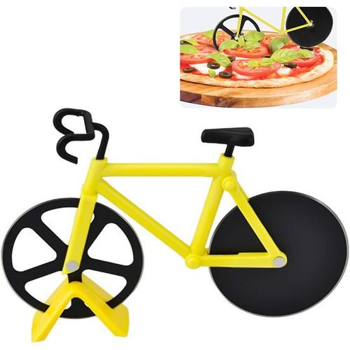 Couteau ¿¿ Pizza En Forme De V¿¿Lo, Coupe Pizza Velo, Trancheuse De Roue De Pizza V¿¿Lo, Anti-Adh¿¿Sif Inoxydable Couteau ¿¿ Pizza Coupe Pizza Double, Aussi Une D¿¿Coration De Cuisine Int¿¿Ressante