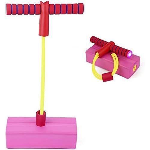 Mousse Pogo Jumper, Baton De Pogo En Mousse, Mousse Baton De Saut, Pull Pogo En Mousse Bungee, Saut ¿¿ L'¿¿Lastique En Mousse Rebondissant, Populaire Jouet Pour Enfants 3-12 Ans (Rose)