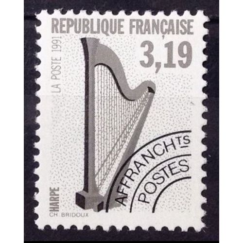 Préoblitéré Instruments De Musique - Harpe 3,19 (Impeccable N° 220) Neuf** Luxe (= Sans Trace De Charnière) - Cote 8,00 - France Année 1992 - N29148