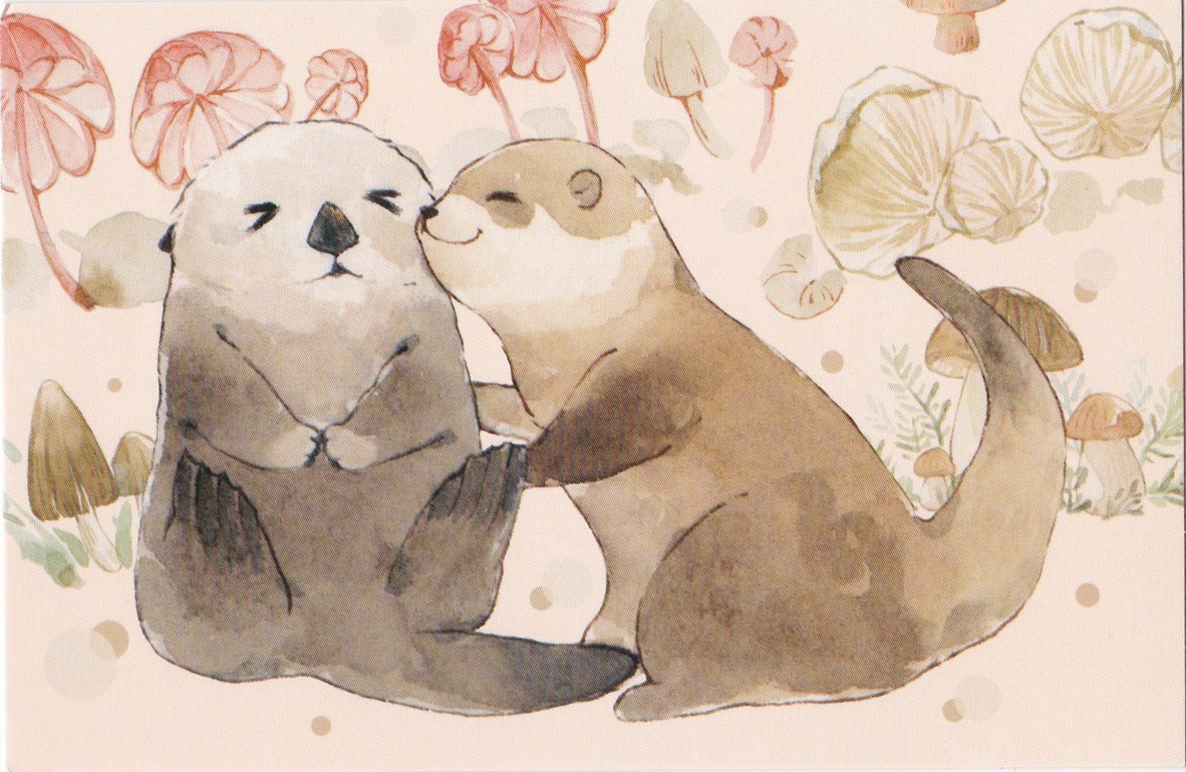 Carte Postale La Loutre De Mer Et La Loutre Mignon Dessin Rakuten