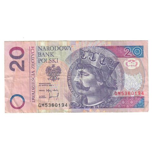 Billet 20 Zloty 1994