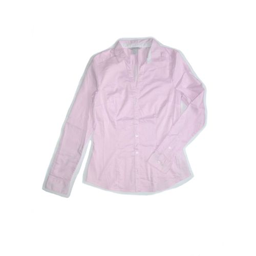 Chemisier Rose Cintré Manches Longues H&m Taille 36 Polyester, Coton, Polyamide, Elasthanne
