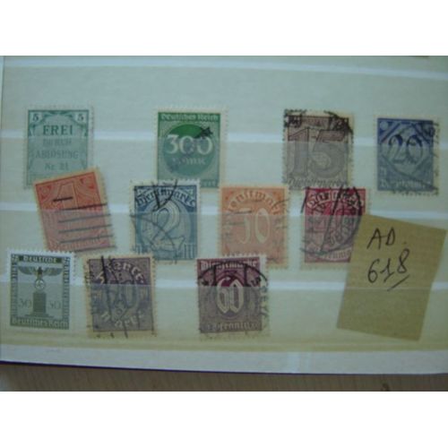Ad 618 // Lot Allemagne * Timbres Obliteres De Service **Deutsches Reich * 1920