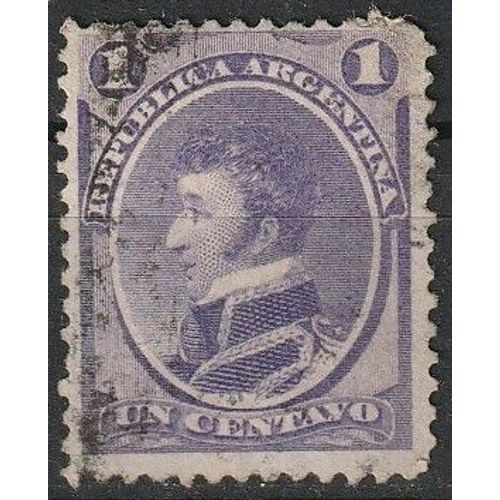 Timbre Argentine Oblitéré Avec Charnière. Antonio Gonzalèz Balcare 1873 N° 16