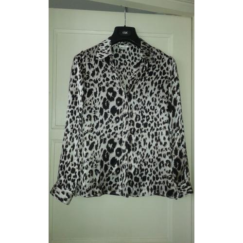 Chemisier Antonelle 100% Soie Leopard