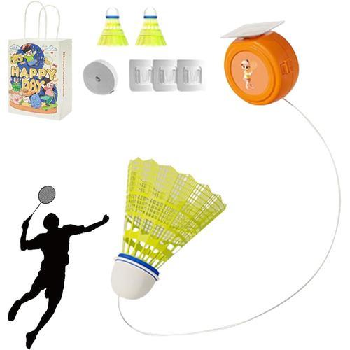Badminton Rebound Trainer, Badminton Self Training Tool, Badminton Single-Player Adjustable Trainer Device, Portable Badminton Training Practice Set For Kids Adults Beginners