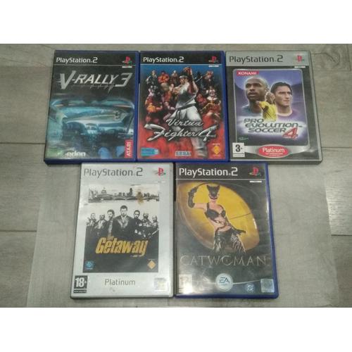 Lot 5 Jeux - The Getaway + Catwoman + Pes 4 + Virtua Fighter 4 + V Rally 3 - Sur Ps2 - Playstation 2