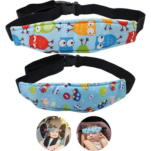 2pcs Cale Tete Enfant Voiture, Cale Tete Bébé Voiture Aidez Votre Enfant À Dormir, Réglable Tête Fixation Holder Pour Enfants Bandeau Voiture Pour Enfant