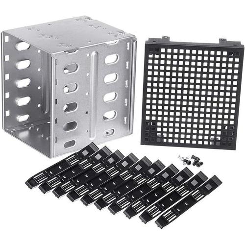 5,25 Pouces à 5 X 3,5 Pouces SATA HDD Cage Rack Disque Dur BoîTier de Disque Dur Adaptateur de Plateau de Disque Dur