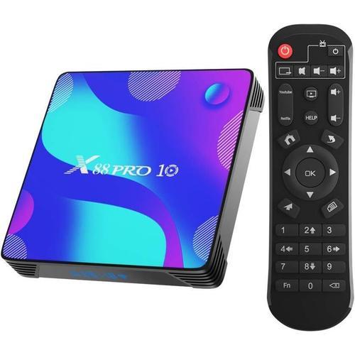 TV Box, X10 Android 11.0 TV Box 2GB RAM 16GB ROM RK3318 Quad-Core 64bit Cortex-A53 CPU 2.4GHz/ 5GHz WiFi 100M LAN Enternet 4K UHD Bluetooth 4.0