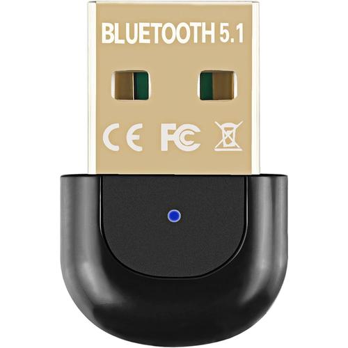 Adaptateur Bluetooth USB 5.1, Adaptateur Bluetooth Voiture Compatible avec Windows 7/8 / 8.1/10, Mini Dongle Bluetooth pour PC, TV, Maison, Casques, Voiture Plug and Play