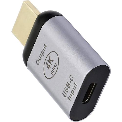 Adaptateur USB C vers HDMI - convertisseur USB de Type C Femelle vers HDMI mâle 4K @ 60 Hz - Fonctionne sur tablettes téléphones et ordinateurs portables - uniquement pour la transmission vidéo