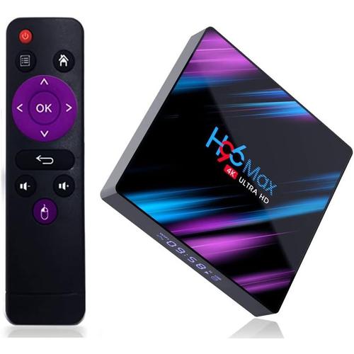 H96 Max Android 10.0 TV Box 2GB RAM 16GB ROM,Box Android TV RK3318 Quad-Core 64bit Cortex-A53 CPU 2.4GHz/ 5GHz WiFi 100M LAN Enternet 4K UHD Bluetooth 4.0