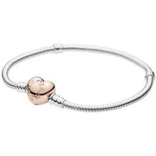 Bracelet Maille Serpent Fermoir CUr Pandora Moments