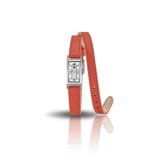 Lip Churchill T13 Montre Femme Rectangulaire Acier Cuir Orange 671209
