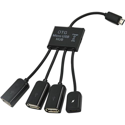 Câble adaptateur micro USB OTG 3 ports avec alimentation pour téléphone portable et tablette Galaxy S5 i9600 Note3 N9000