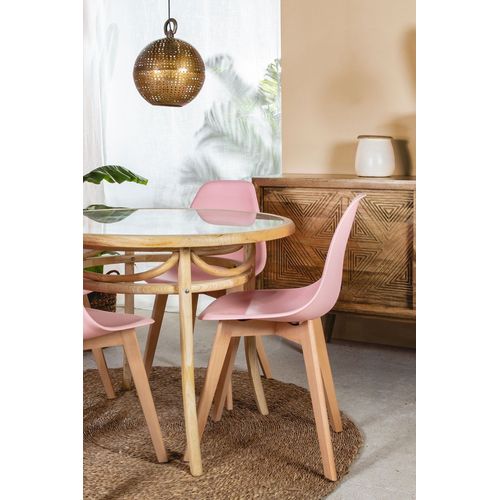 Chaise De Salle À Manger Nordique Scand Rose Barbe À Papa