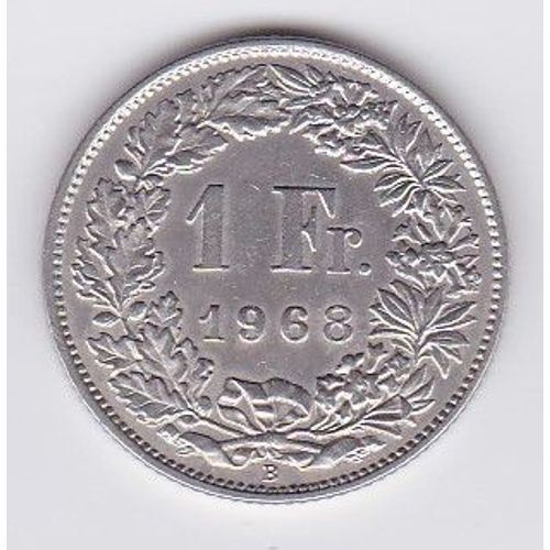 Suisse 1 Franc 1968 B Cupronickel. Helvetia Debout.
