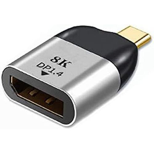 CY Câble adaptateur USB C vers DisplayPort ou HDMI ou VGA ou Mini-DP ou LAN, 4 K, 60 Hz - pour tablette, téléphone, ordinateur portable