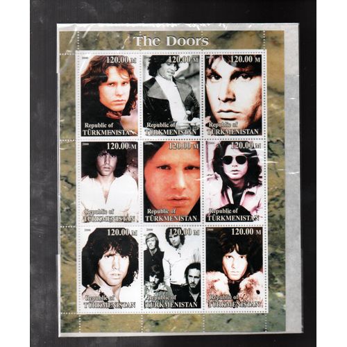 Planche De 9 Timbres - The Doors - Republic Of Türkmenistan