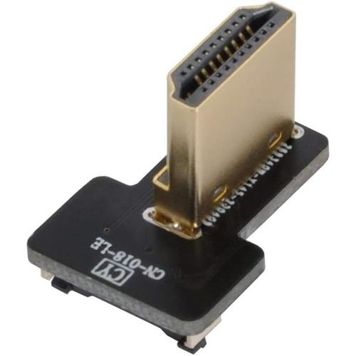 Cyfpv Connecteur Hdmi Type A Mâle Coudé À Gauche Et À Droite À 90 Degrés Pour Fpv Hdtv Photographie Aérienne Avec Drone Multicopter (Angle Gauche)-Générique