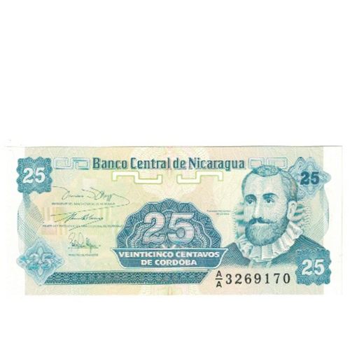 Billet Nicaragua 25 Cordoba