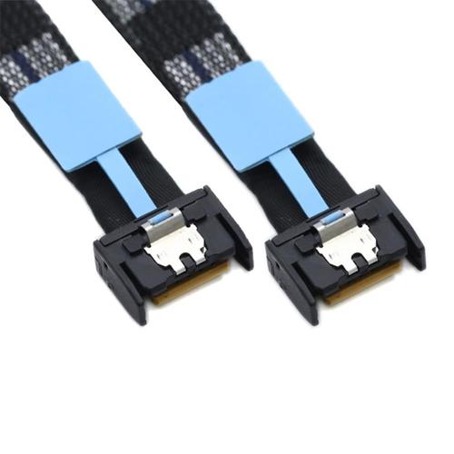 Câble d'extension PCI-E 5.0 MCIO Mini Cool Edge IO PCI-E 4i 38 broches mâle vers MCIO 4i SFF-TA-1016 50 cm