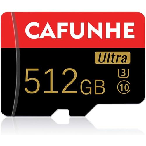 Carte Micro Sd 512 Go Avec Adaptateur De Carte Sd Carte Mémoire Haute Vitesse 10 Niveaux Mini Sd 512 Go Pour Smartphones Android, Appareils Photo Numériques, Tablettes Et Drones-Générique