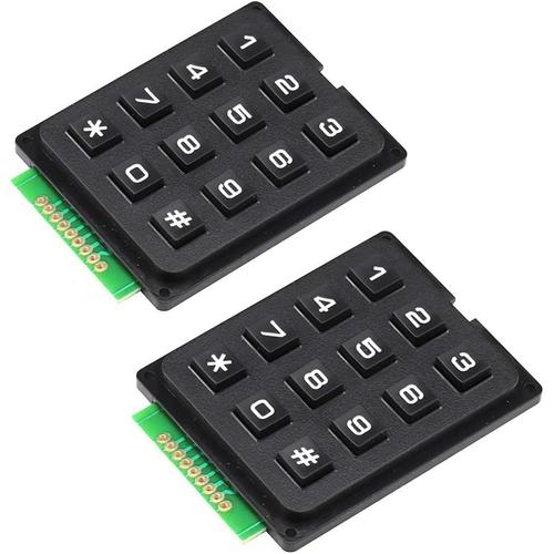 2PCS 4 X 3 12 clés Clavier Module de Clavier Microcontrôleur Clavier Matrix Commutateur de Tableau pour Arduino