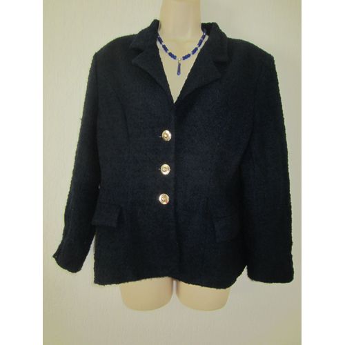 Veste En Laine Bleu Marine T 40