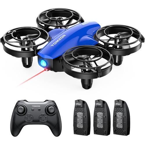 A24 Mini Drone Pour Enfant Débutant Rc Hélicoptère Avec Télécommande, 3 Batteries Modulaires 23mins Temps De Vol, Mode De Combat/3d Flip/Mode Sans Tête/3 Vitesses Cadeau Garçon Fille Bleu-Générique