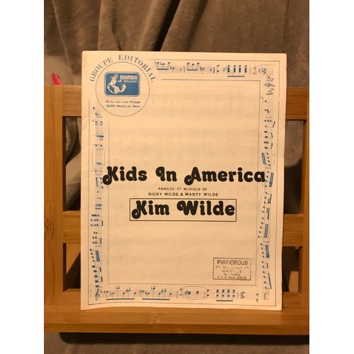 Kim Wilde Kids In America Partition Chant Piano Accords En Feuillet Mondio Music