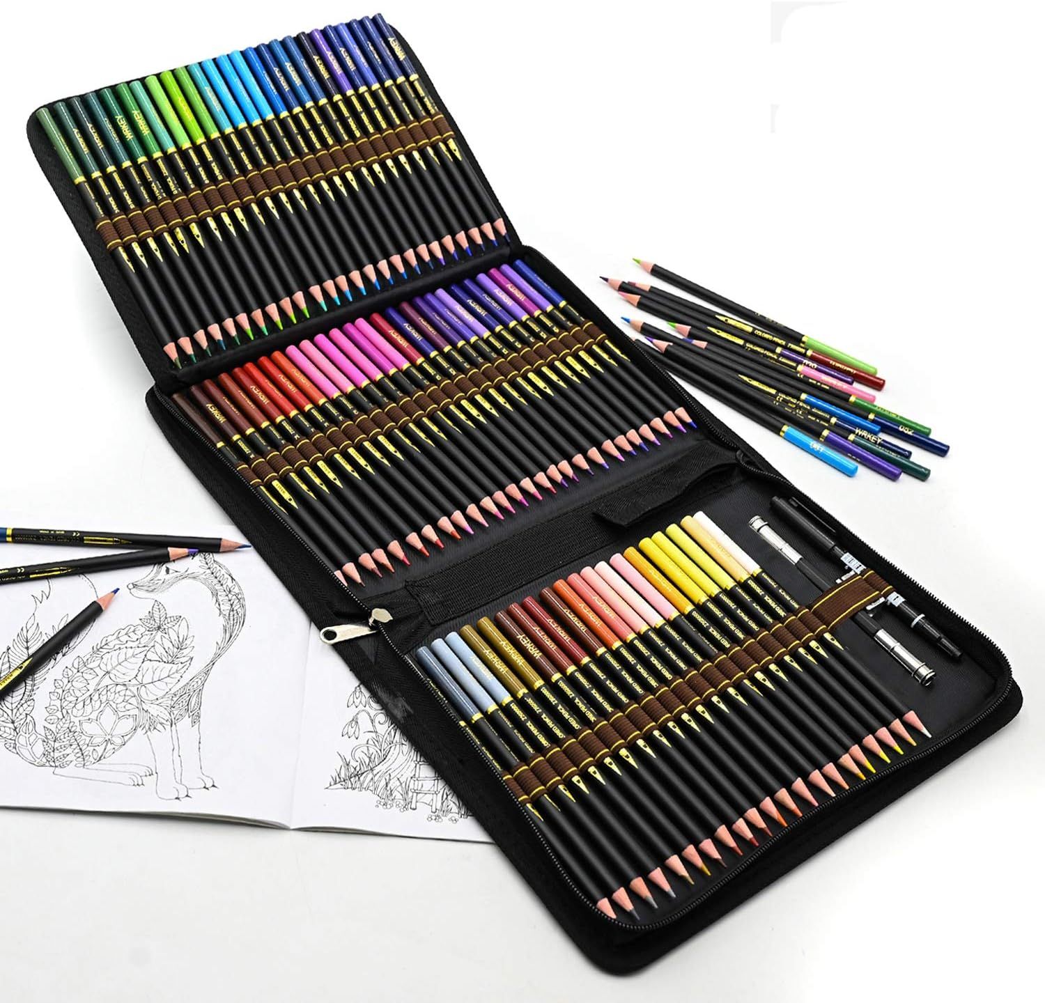 Ensemble De 72 Crayons De Couleur Professionnels Pour Adultes Et Enfants, Non Toxique Et Ecologique Art Dessin Crayons De Coloriage Pour Livre De Coloriage Et Mandala