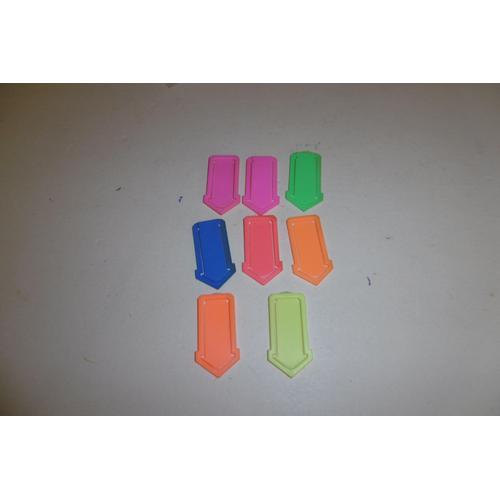 Sachet De 8 Attache Lettres Trombones Forme De Flèches Plastiques 40mm Couleurs Assorties Laurel