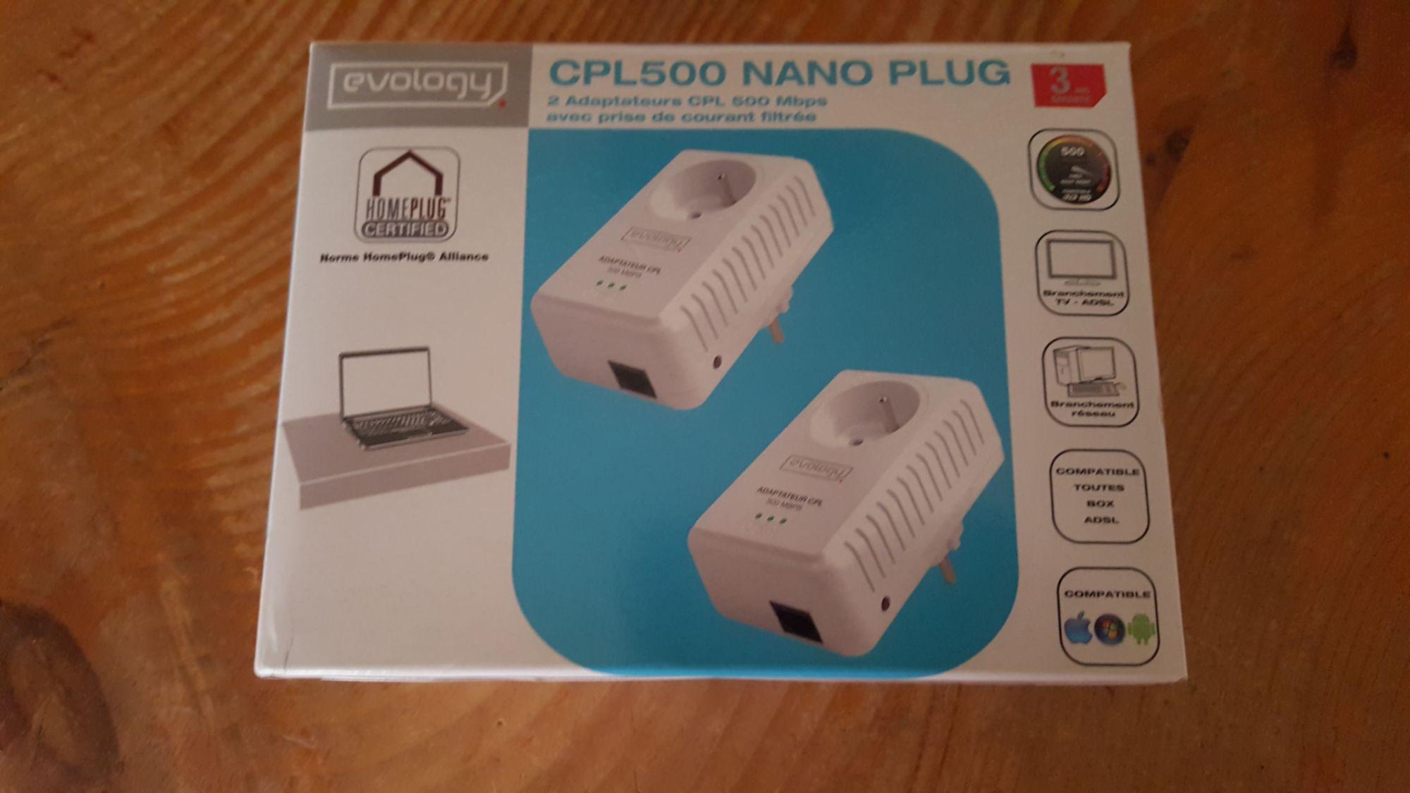 Lot de 3 CPL 500 Nano Plug avec Prise de Courant, VISIONIC