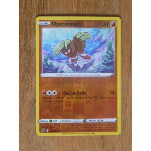 Carte Pokemon Opermine Brillante 80 Pv Épée Et Bouclier 2 Clash Des Rebelles