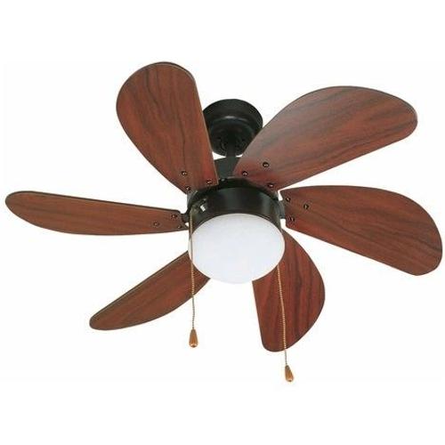 Faro - Ventilateur marron avec lumière PALAO de Faro