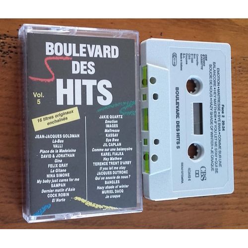 K7 Audio Boulevard Des Hits Vol: 5 Goldman Dutronc Kassav Trent D'arby Bangles