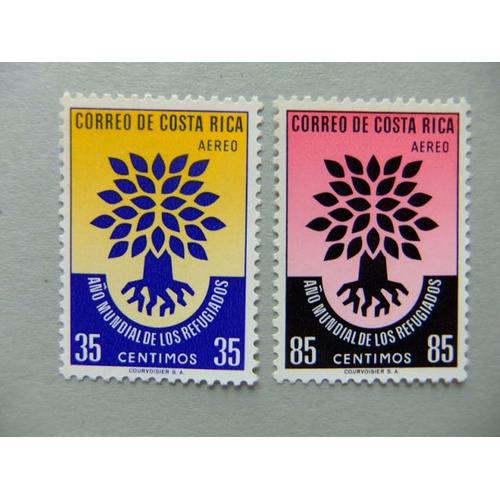 89 Costa Rica 1960 / Año Del Refugiado - World Refugee Year / Yvert Pa 289 / 290 Mnh