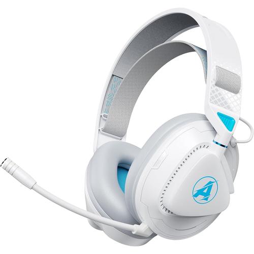 Casque Gaming Sans Fil 2,4 Ghz, Casque De Jeu Bluetooth Léger Pour Ps5 Ps4 Switch Pc Mac, Casque Sans Fil Avec Suppression Du Bruit Avec Microphone, Batterie De 50 Heures, Blanc