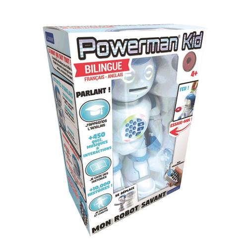 Robot Programmable Powerman Advance - LEXIBOOK - Quiz, Musique, Jeux,  Histoires - Télécommande - Blanc