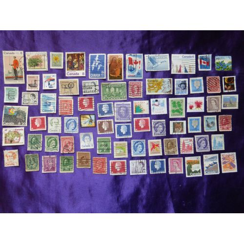 Timbres Canada - 74 Très Beaux Timbres Des Années 60 & 70. Divers Thèmes Comme L'indépendance De L'amérique, L'histoire...